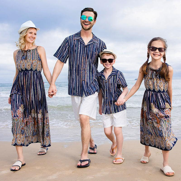 Family hawaiian matching on sale outfits