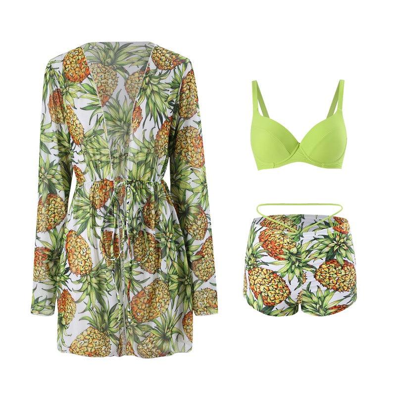 Chic Mother-Daughter Matching Swimsuit Set with Floral Cover-Up Family Beachwear Collection-dresslikemommy.com