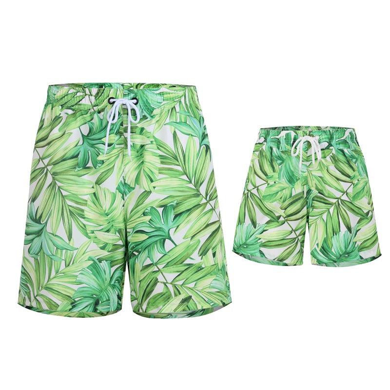 Dynamic Duo" Father and Son Matching Swim Trunks - Family Beachwear Set-dresslikemommy.com