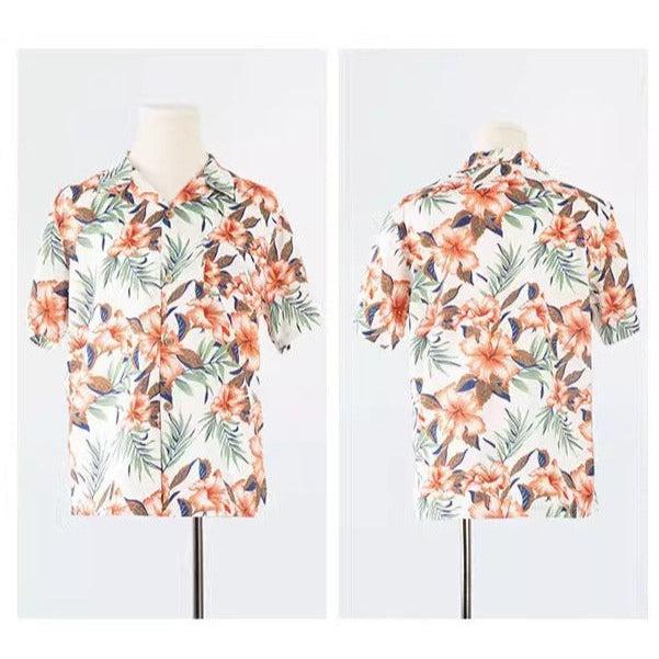 Family Matching Hawaiian Shirt and Floral Dress-Family Matching-dresslikemommy.com