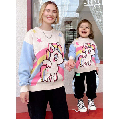 Mommy and Me Unicorn Sweater - Fall and Winter-Sweaters-dresslikemommy.com