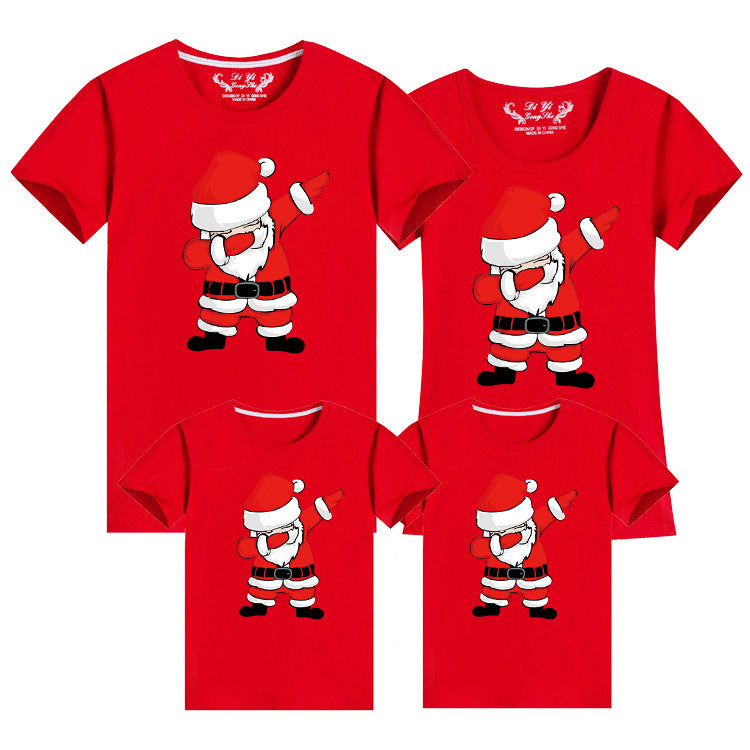 Stylish red Santa dab family shirts, perfect for Christmas gatherings