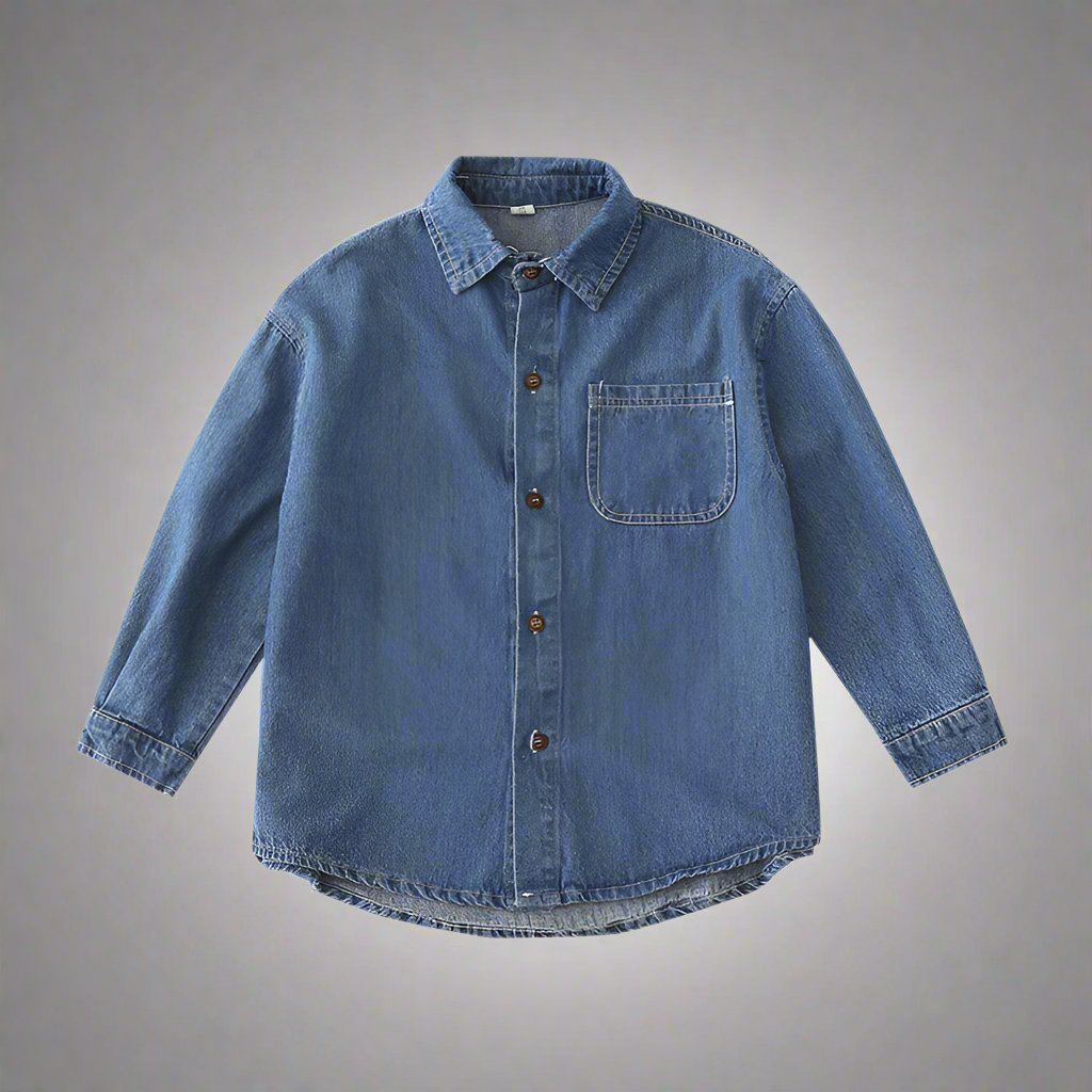 Family Outing Denim Shirt Set for Casual Style