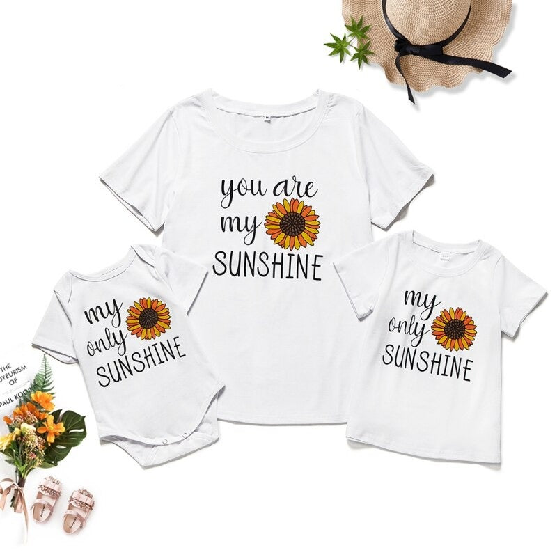 Matching T-Shirt Your Are My Sunshine - dresslikemommy.com