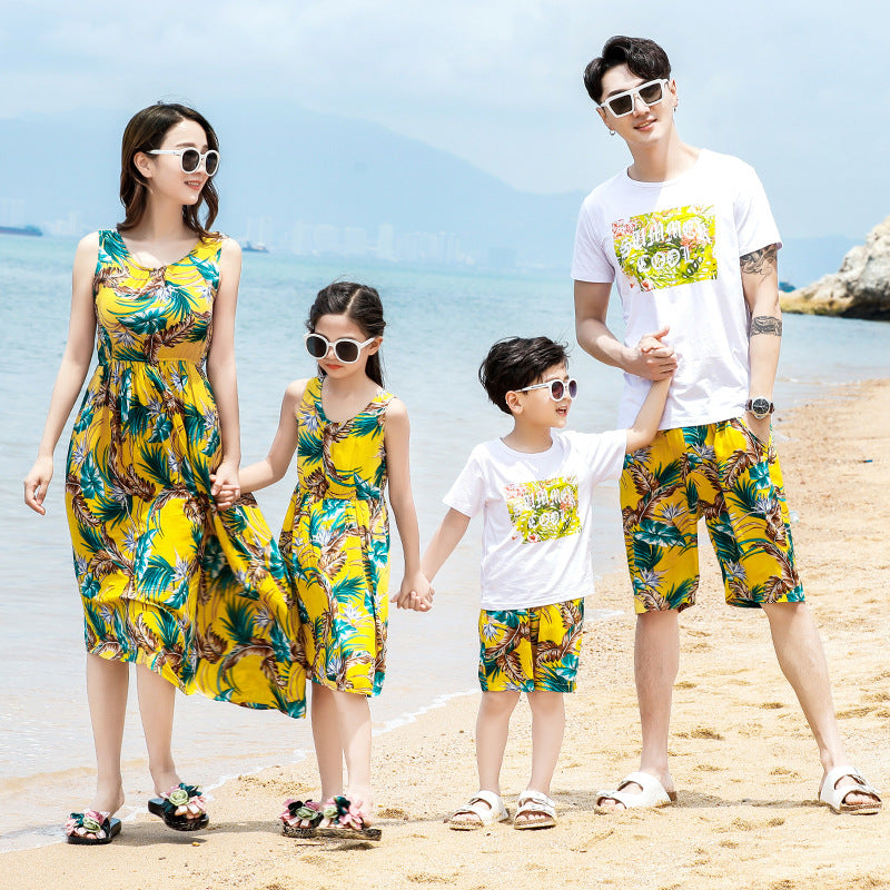 Family Matching Yellow Floral Set