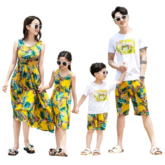 Family Matching Yellow Floral Set