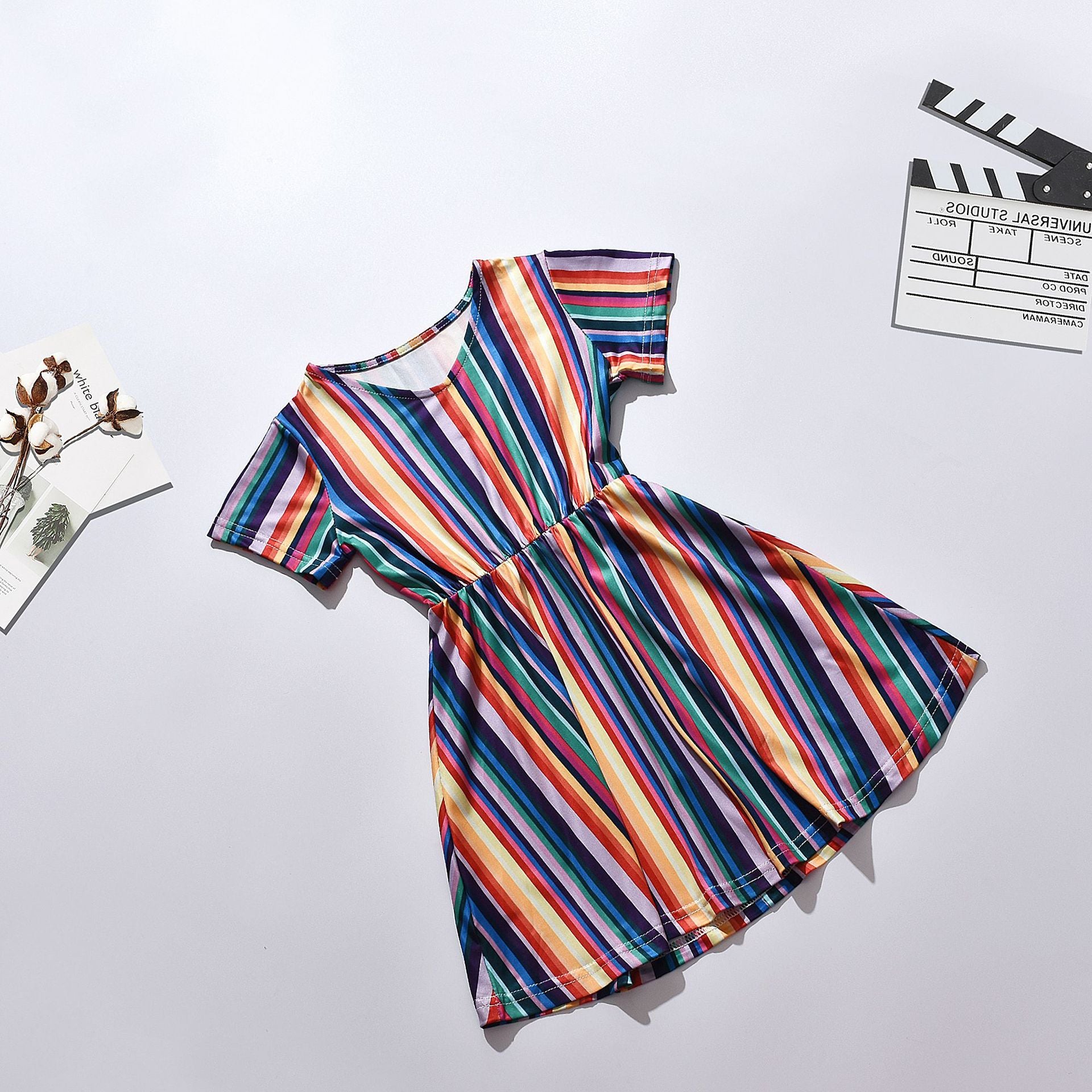 Mommy & Me Matching Rainbow Stripe Dress - dresslikemommy.com