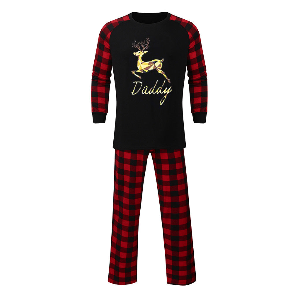 Family Matching Christmas Pajamas Elk Print - dresslikemommy.com