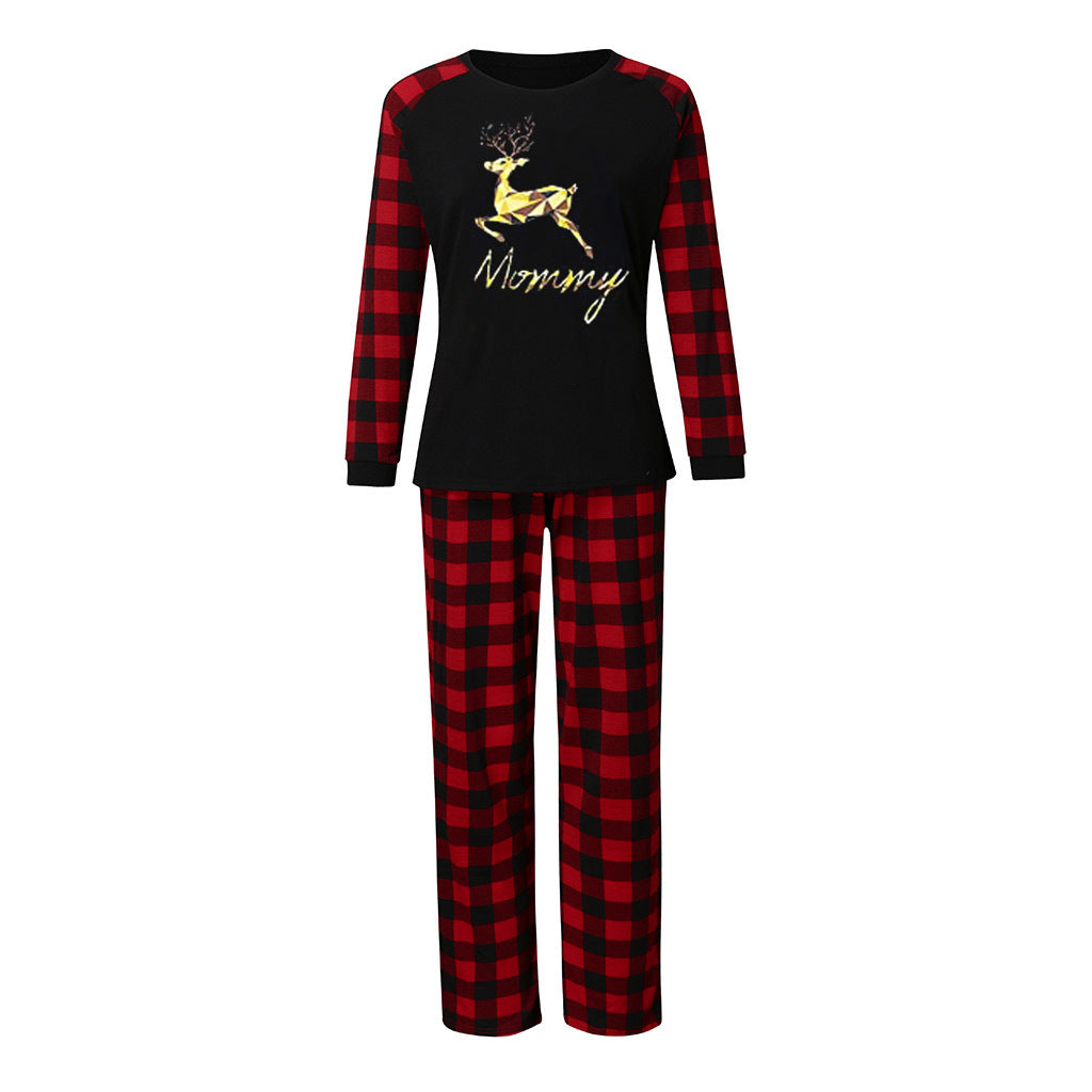 Family Matching Christmas Pajamas Elk Print - dresslikemommy.com