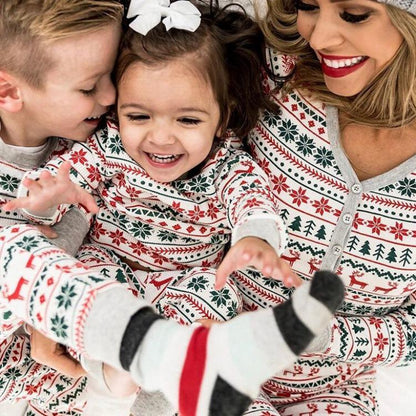 Family Matching Christmas Deer Snowflake PJs-Family Matching-dresslikemommy.com