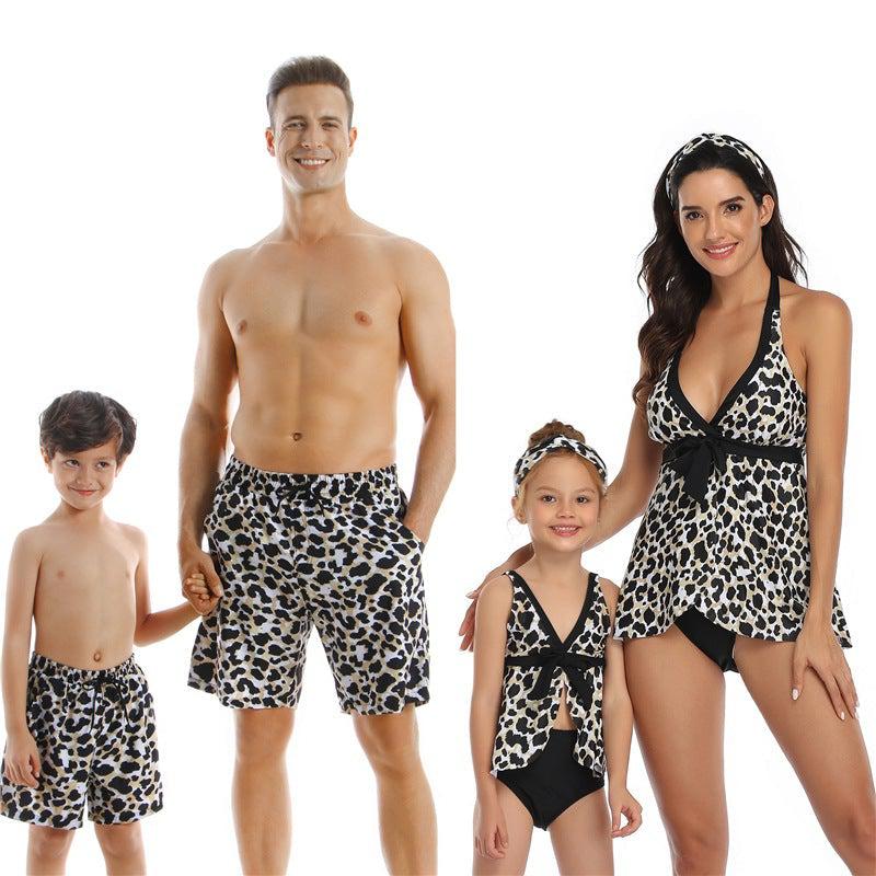 Family Matching Leopard Print Swimwear-Family Matching-dresslikemommy.com