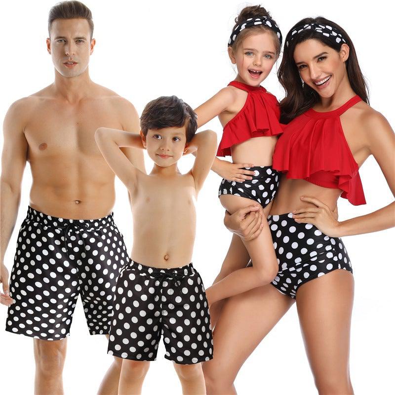 Family Matching Polka Dots Swimsuits-Family Matching-dresslikemommy.com