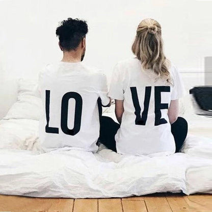 Matching Couple T-Shirt LO VE-Couples-dresslikemommy.com