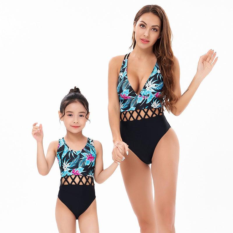 Matching Mommy And Me Hollow Out Bikini-Swimsuits-dresslikemommy.com