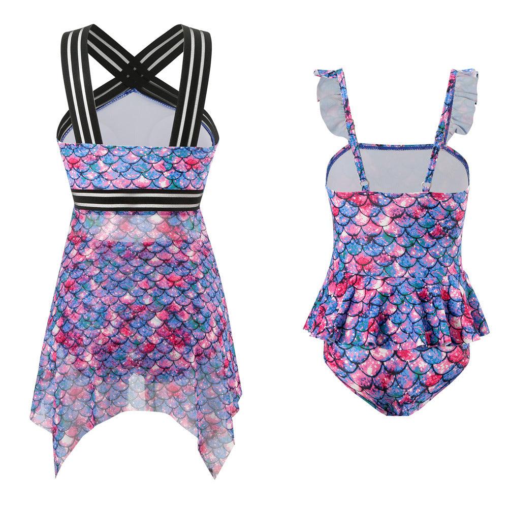 Matching Mommy and Me Two-Piece Tankini Swimsuit Set-Swimsuits-dresslikemommy.com