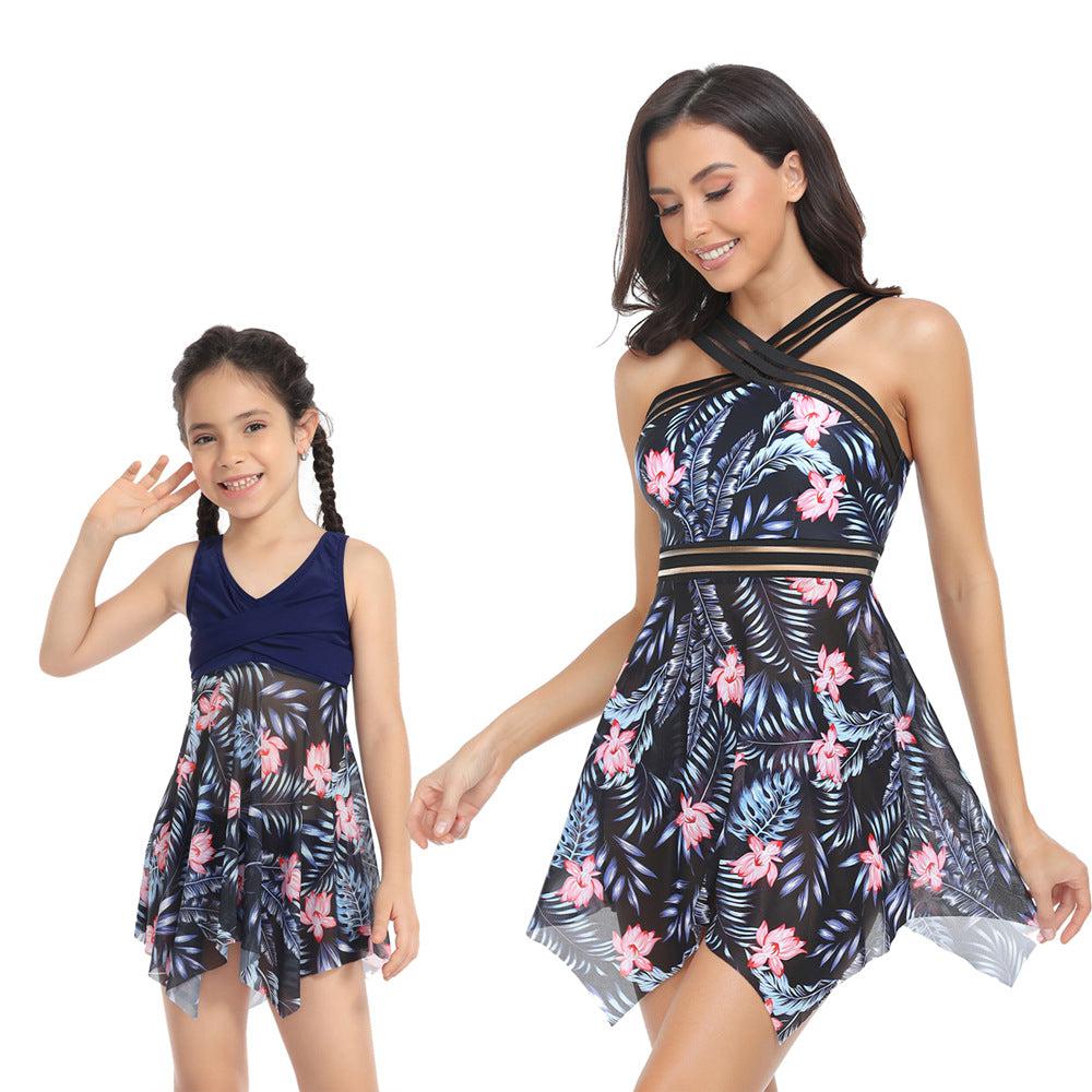 Matching Mommy and Me Two-Piece Tankini Swimsuit Set-Swimsuits-dresslikemommy.com