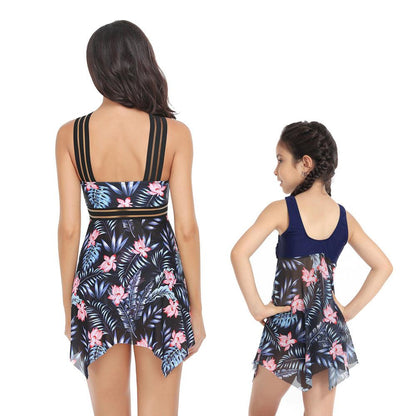 Matching Mommy and Me Two-Piece Tankini Swimsuit Set-Swimsuits-dresslikemommy.com