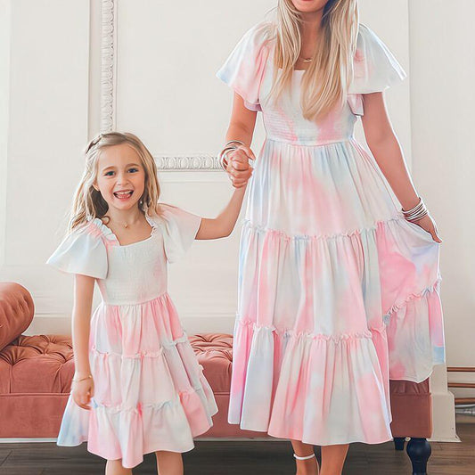 Mommy Daughter Matching Tie Dye Dress-Dresses-dresslikemommy.com