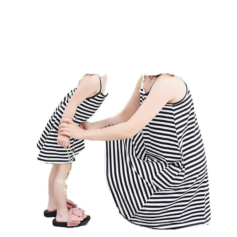 Classic striped Matching Outfits Dress - dresslikemommy.com