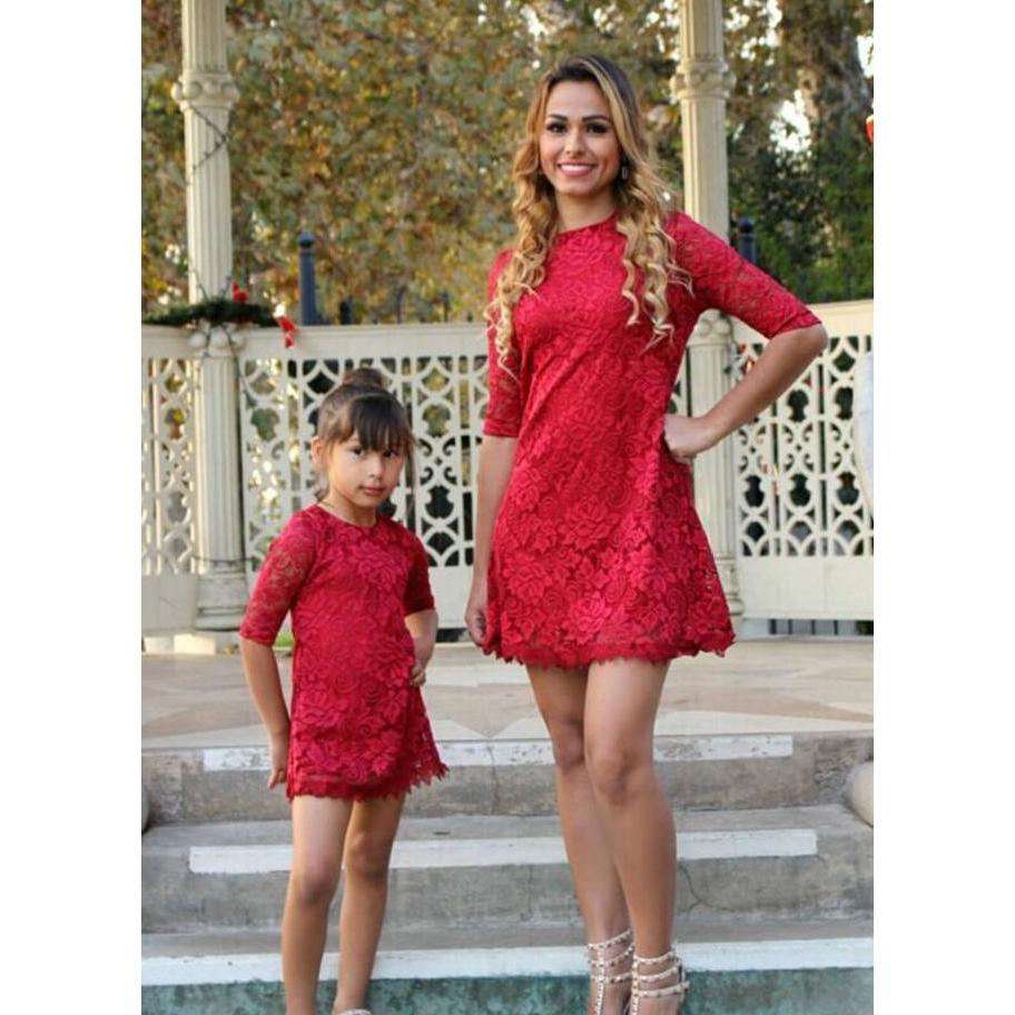 Mommy and Me Dresses: CELINA Solid Long Sleeves for Women – shopminimomo