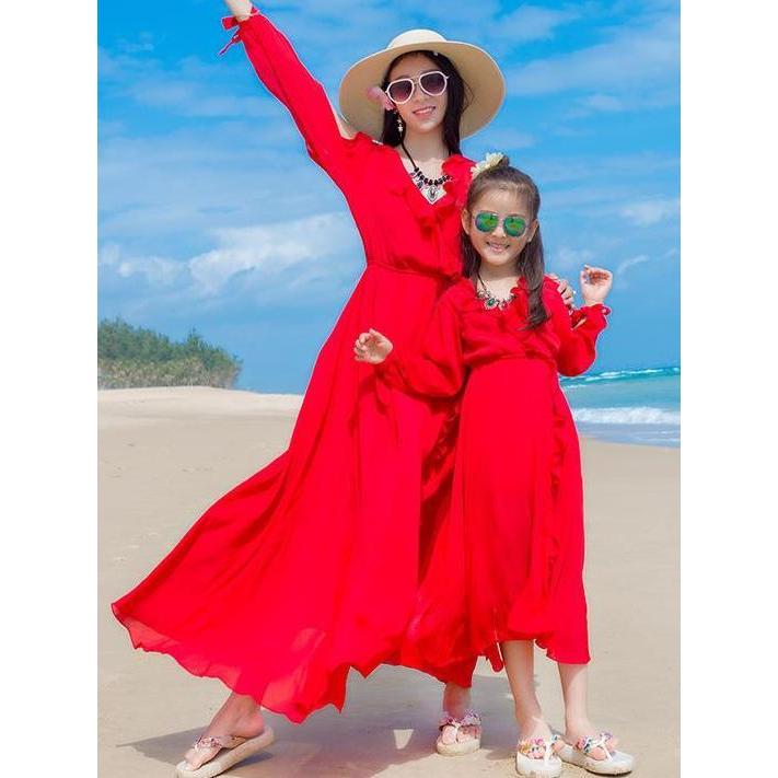 Maxi Dress Short Sleeves Chiffon Dress Long Beach Dress – TD Mercado