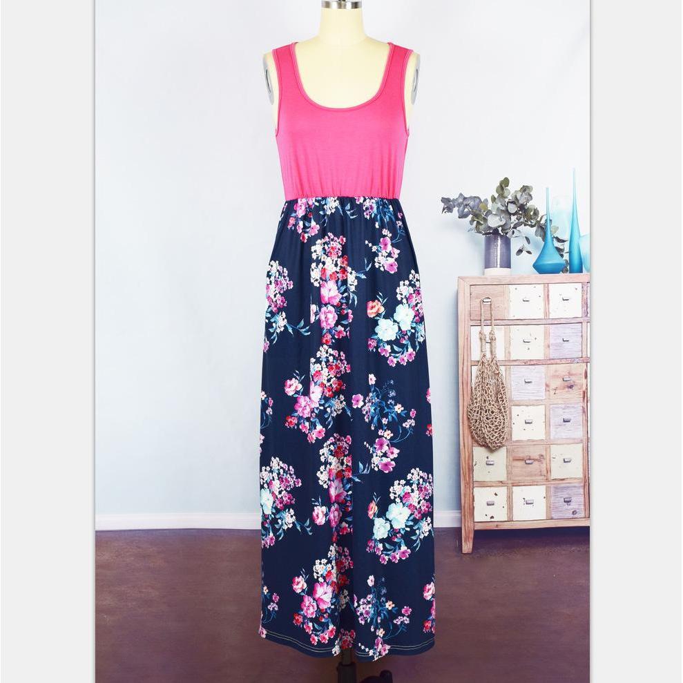 Matching Maxi Pink Double Rose Patchwork - dresslikemommy.com