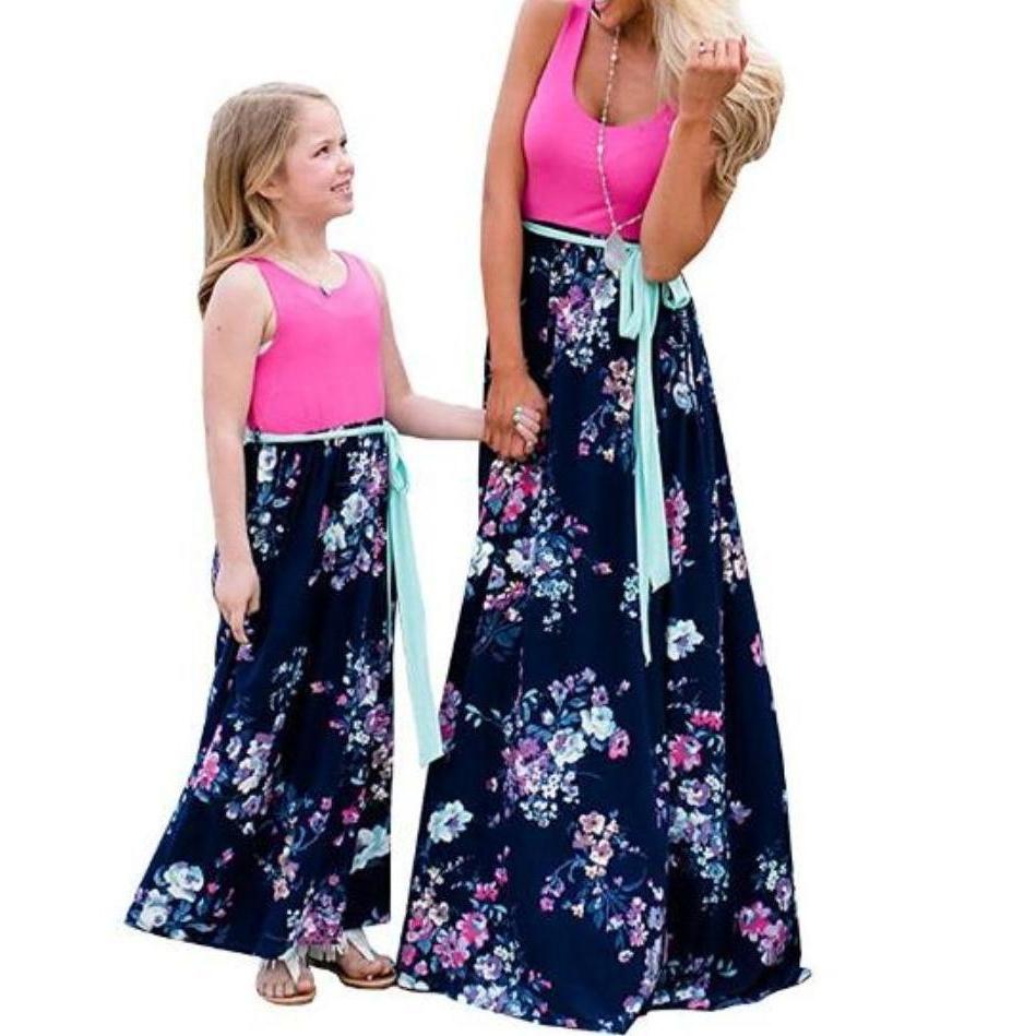 Matching Maxi Pink Double Rose Patchwork - dresslikemommy.com