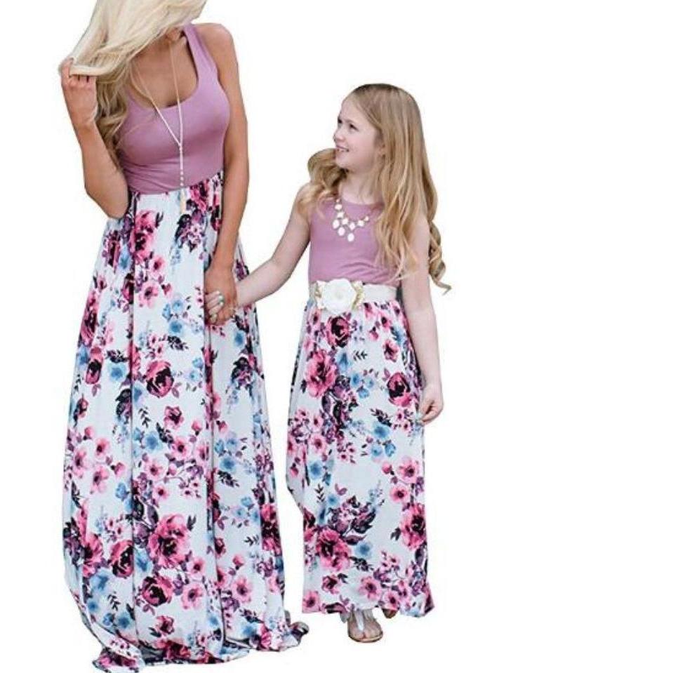 Matching Maxi Purple Double Rose Patchwork - dresslikemommy.com