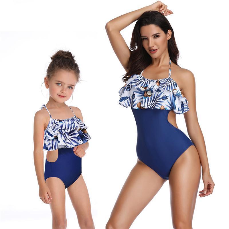 Matching Ruffle One-Piece Swimsuit - dresslikemommy.com