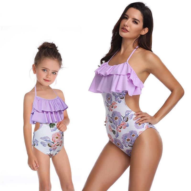 Matching Ruffle One-Piece Swimsuit - dresslikemommy.com