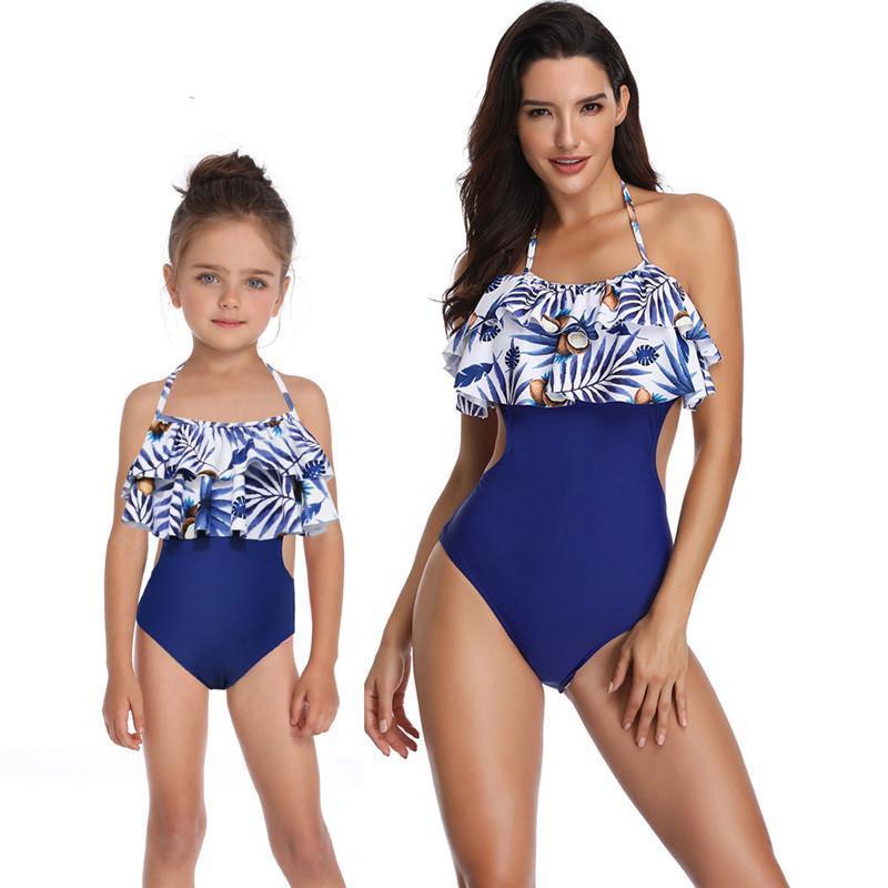 Matching Ruffle One-Piece Swimsuit - dresslikemommy.com