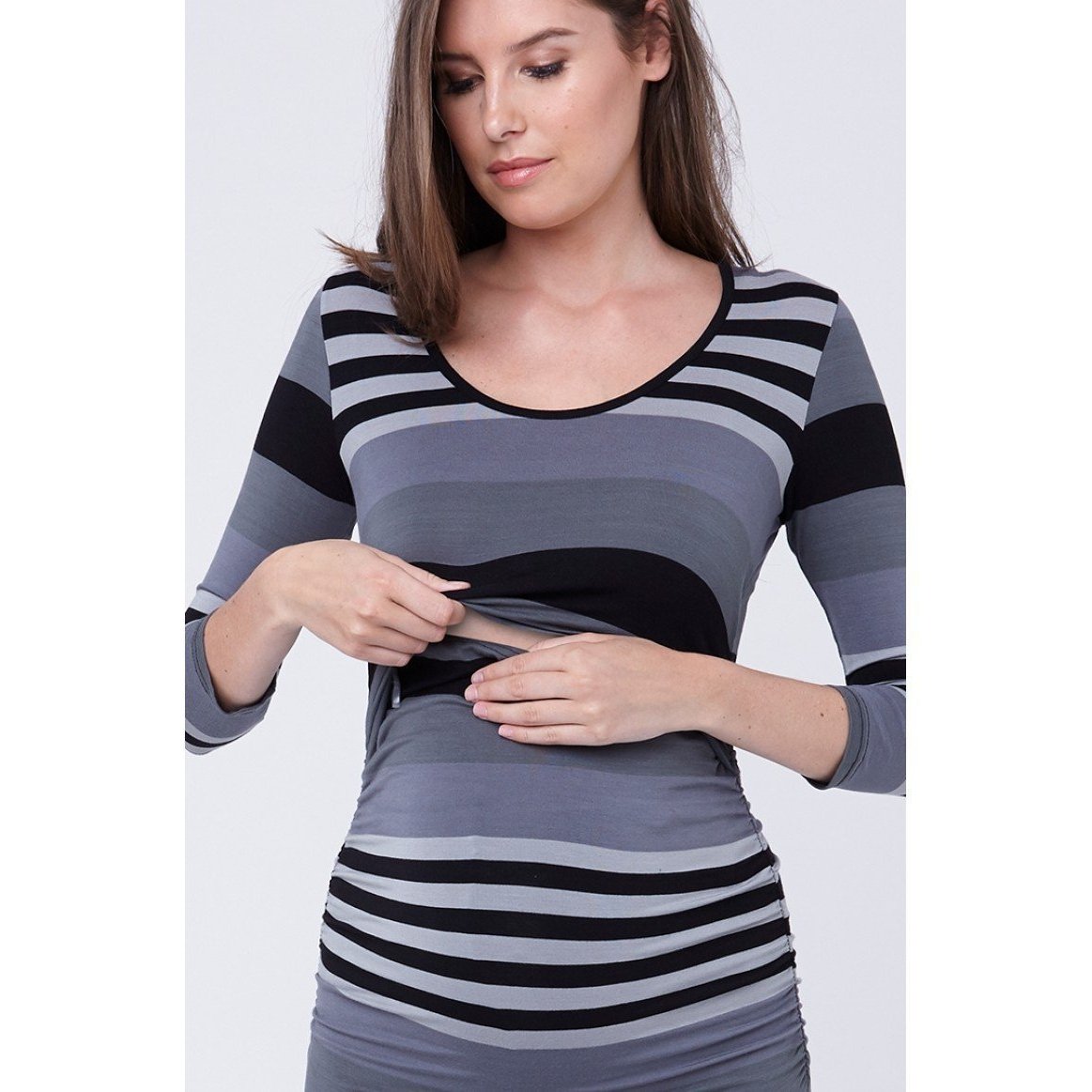 Maternity Striped Dress - dresslikemommy.com