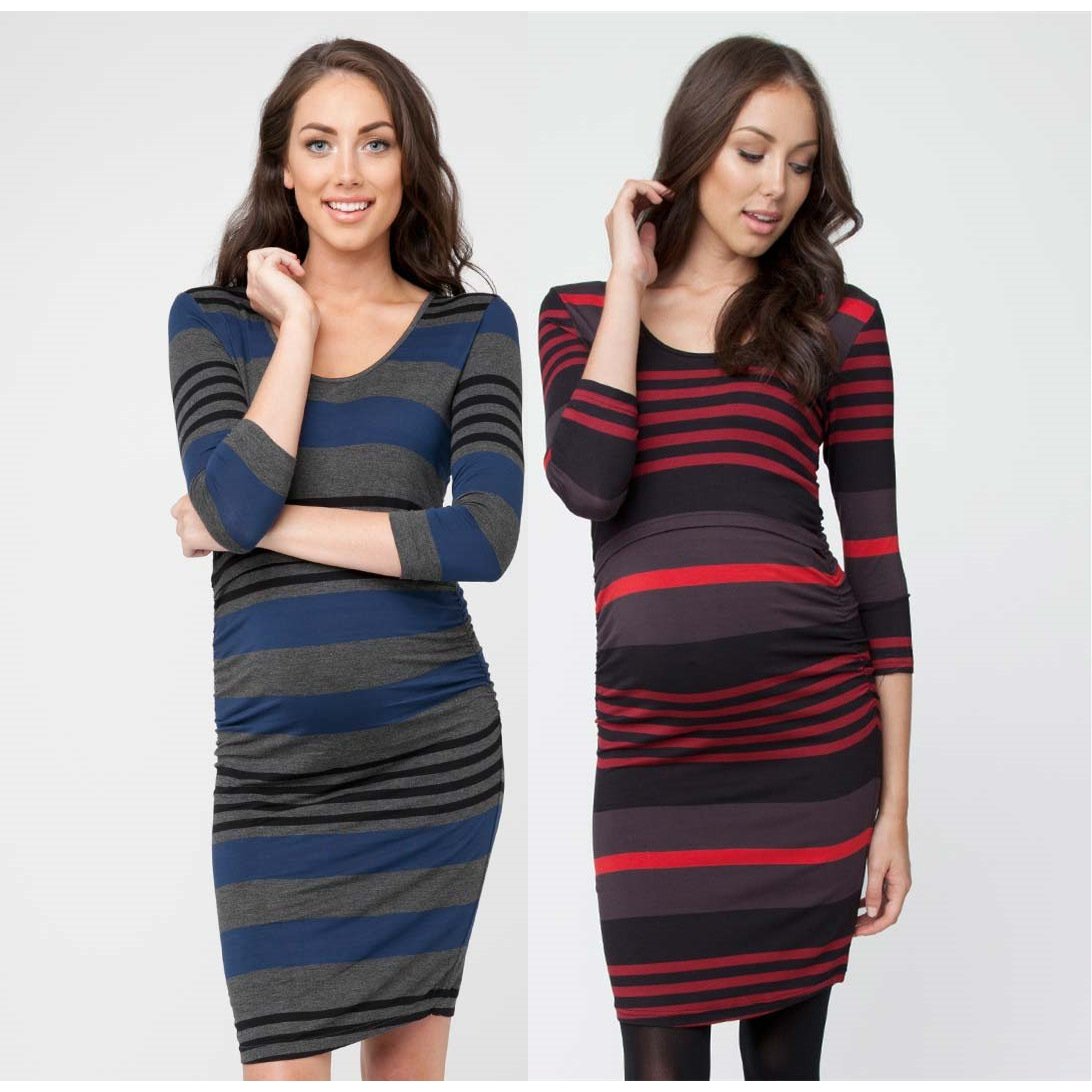 Maternity Striped Dress - dresslikemommy.com