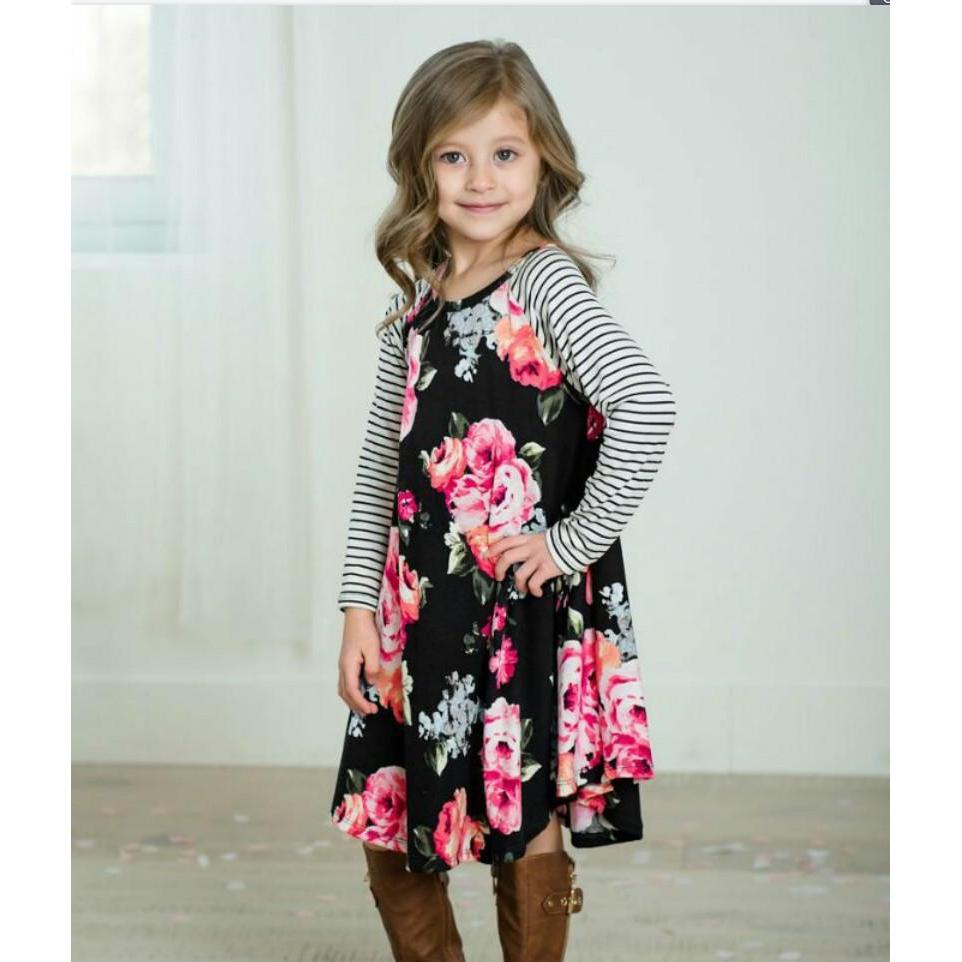 Mom Girl Flower Prints Stripes - dresslikemommy.com