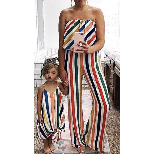 Mommy & Me Rainbow Stripe Jumpsuit - dresslikemommy.com