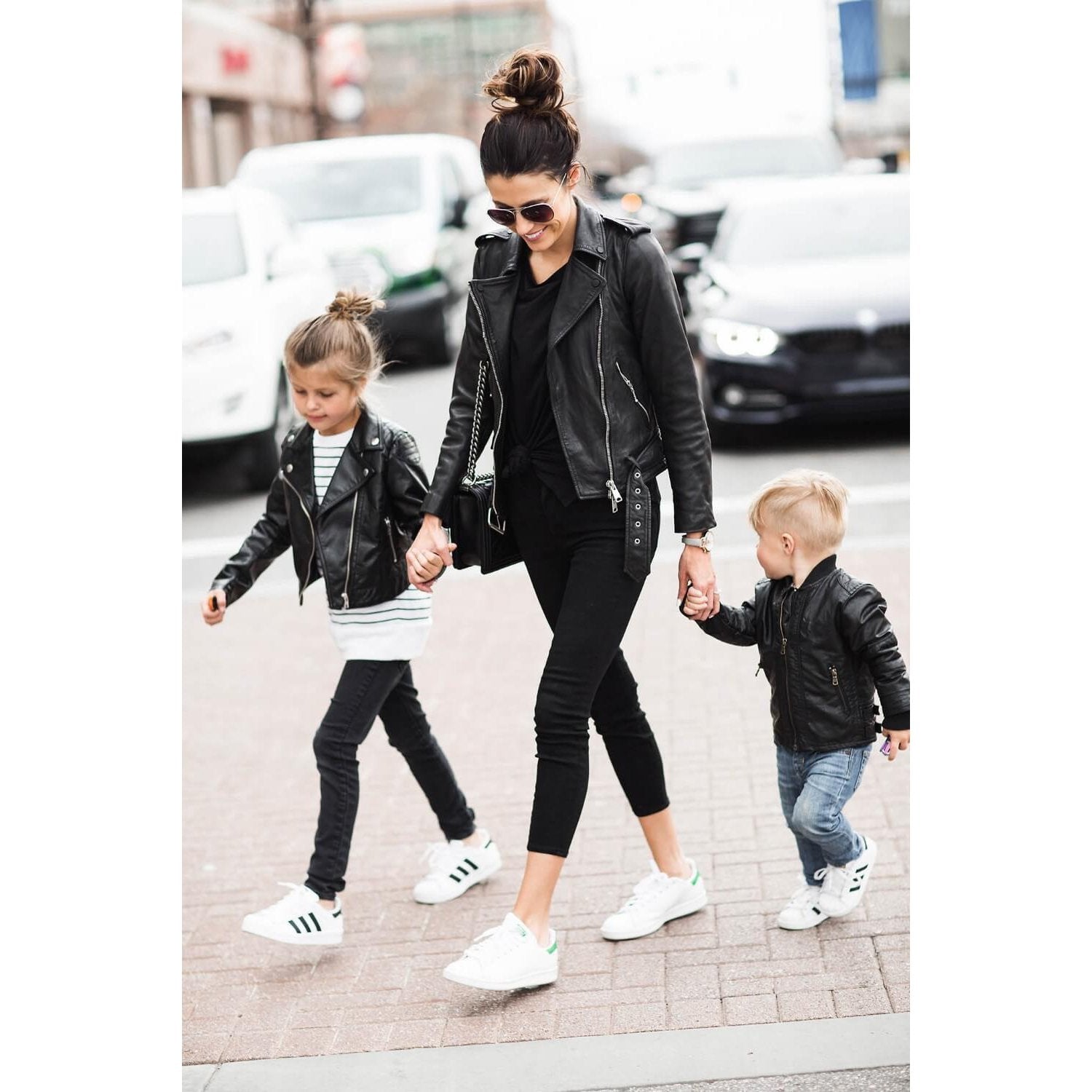 Mother and daughter faux leather jacket - dresslikemommy.com