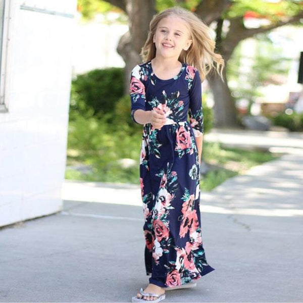 Mother and Daughter Floral Long Dress – dresslikemommy.com