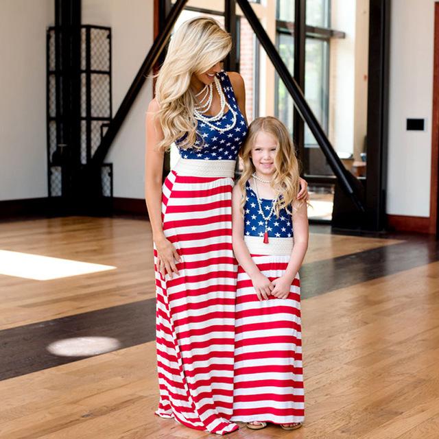 Mother Daughter Flag Maxi Dress - dresslikemommy.com