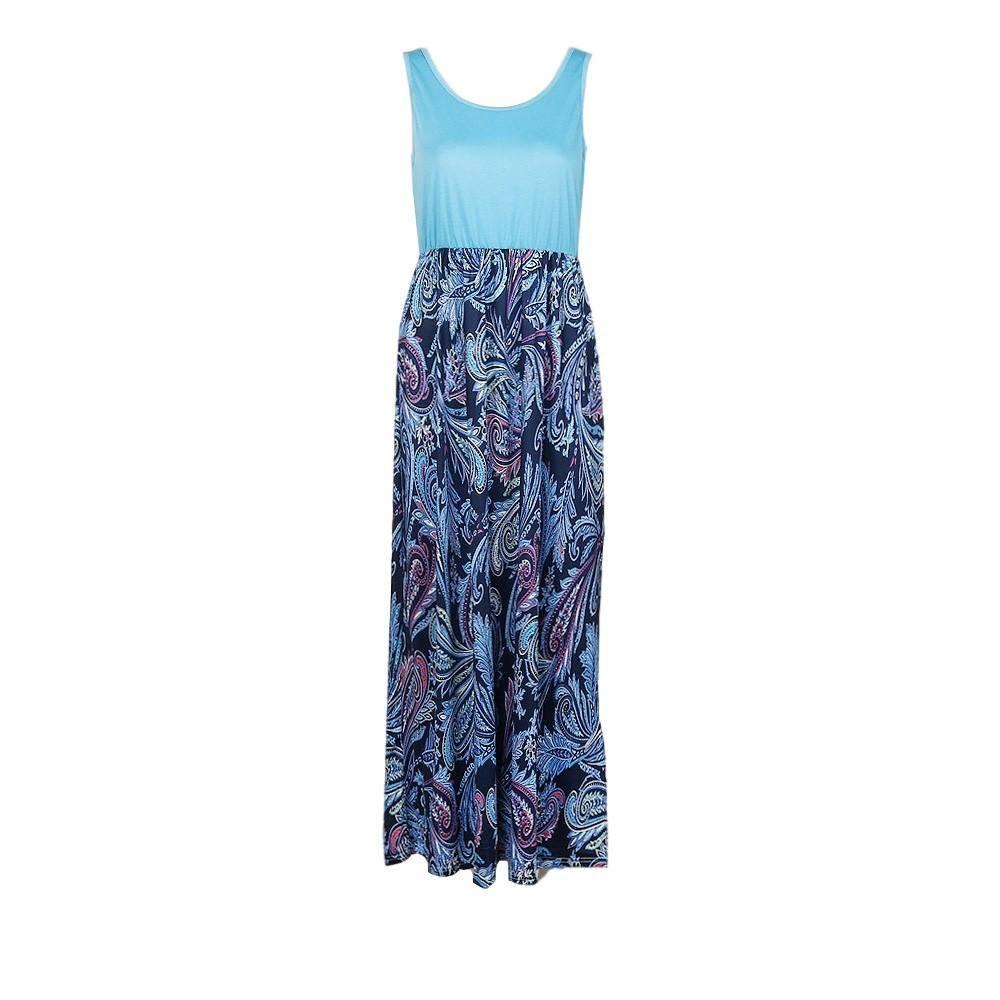 Mother Daughter Matching Blue Fractal Dress – dresslikemommy.com