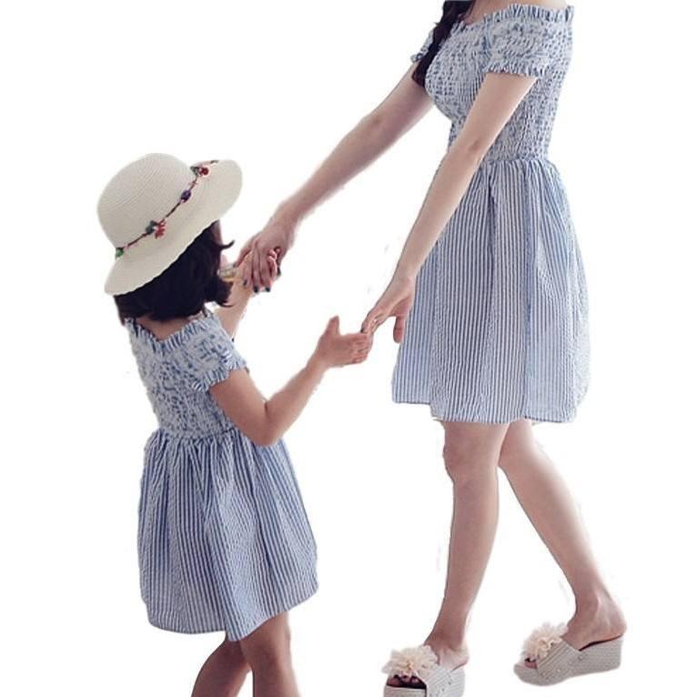 Mother Daughter Matching Striped Dress - dresslikemommy.com