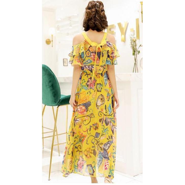 Mother & Me Chiffon Floral Long Dress - dresslikemommy.com