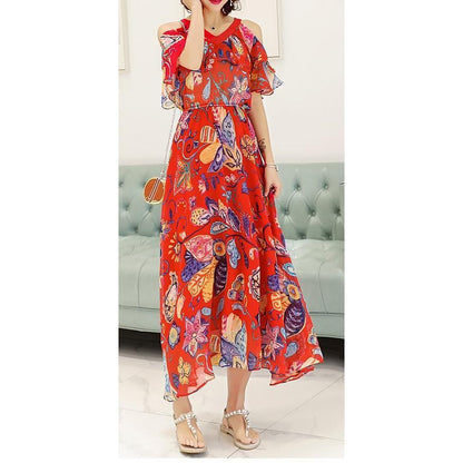 Mother & Me Chiffon Floral Long Dress - dresslikemommy.com