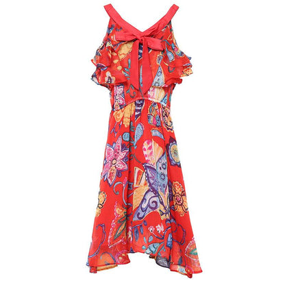 Mother & Me Chiffon Floral Long Dress - dresslikemommy.com