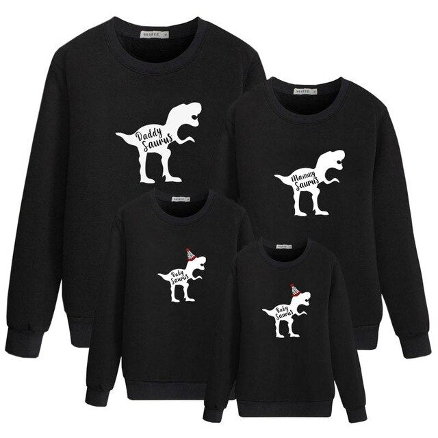 Dinosaur Family Matching Sweatshirts - dresslikemommy.com