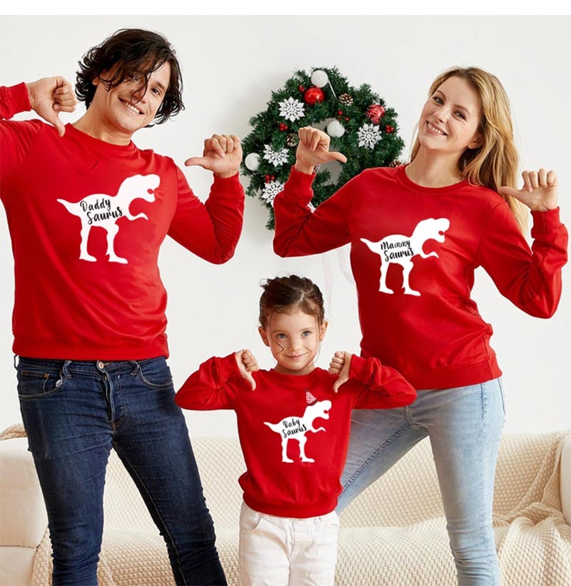 Dinosaur Family Matching Sweatshirts - dresslikemommy.com