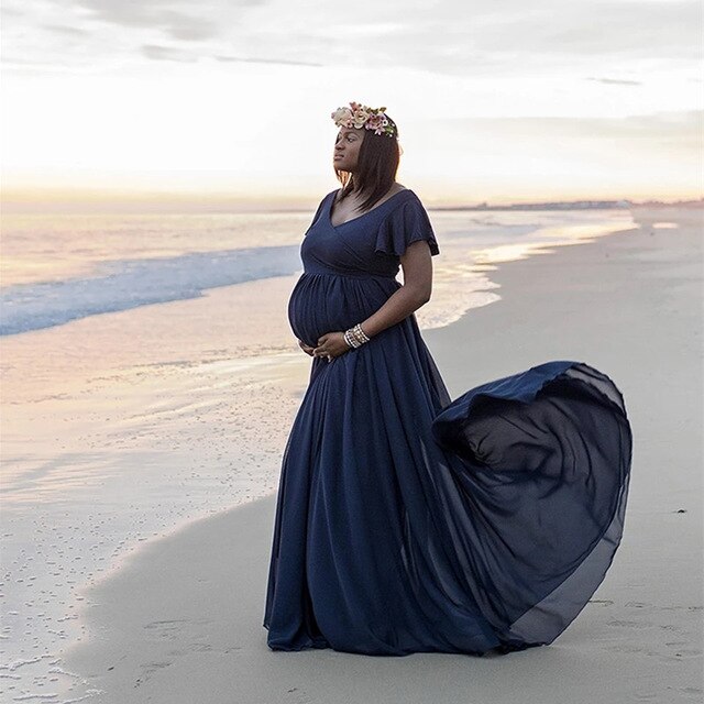 Pregnant Women Dress Elegant Long Maxi Gown - dresslikemommy.com